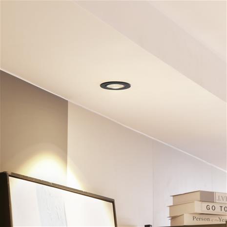 Arcchio LED-alasvalo Zarik, musta, 2700K – kuva 3/3