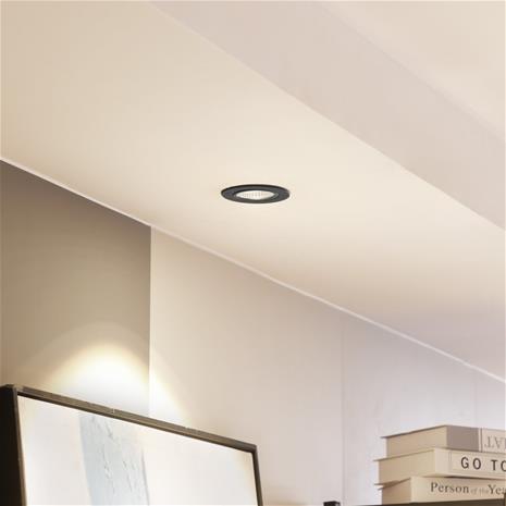 Arcchio LED-alasvalo Zarik musta, 3000K – kuva 3/3