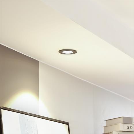 Arcchio LED-alasvalo Lirin, musta, 2700K – kuva 3/3