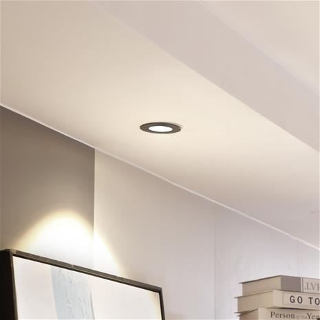Arcchio LED-alasvalo Lirin, musta, 3000K