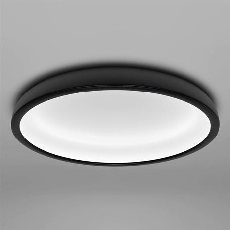LED-kattovalaisin Reflexio, Ø 46 cm, musta