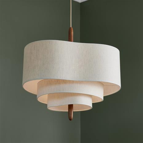 MARKET SET Pebble-tekstiili-riippuvalo creme Ø58cm