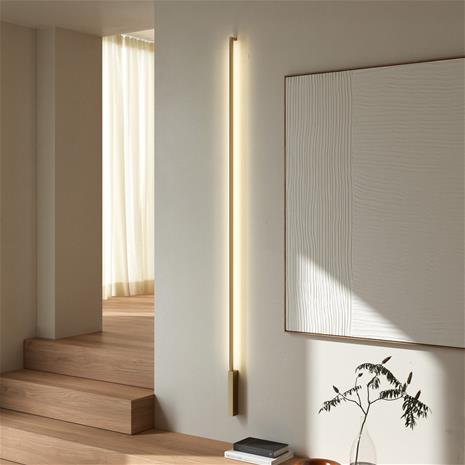 Light-Point Stripe C/W seinälamppu Messinki, 4ä—200 cm