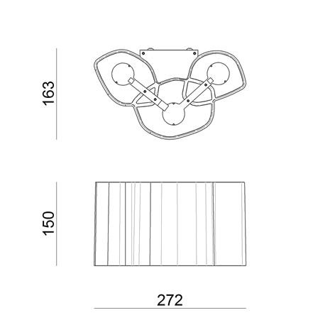 LED-seinävalaisin Honey 27,2 cm