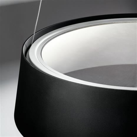 Stilnovo Oxygen -LED-riippuvalaisin, musta, Ø56 cm