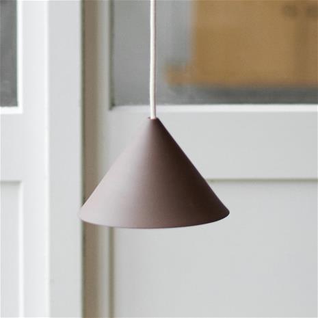 MOEBE Ceramic Cone Pendant, Umber Brown - Brown - 12.5X 19.5X 19.5CM