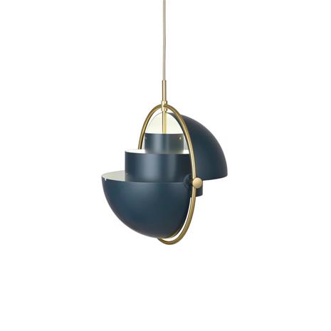 Gubi Multi-Lite Riippuvalaisin 36 cm, Messinki / Midnight Blue