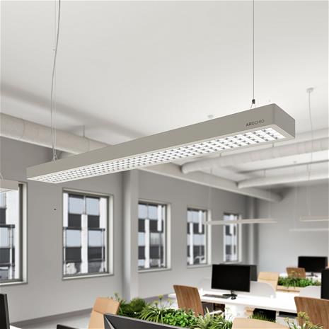 Toimiston LED-riippuvalaisin Susi, DALI, hopea