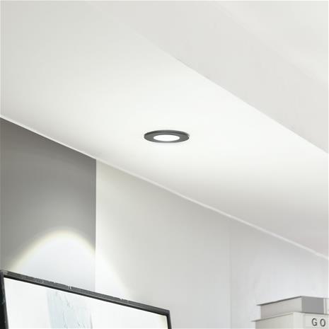 Arcchio LED-alasvalo Lirin, musta, 4000K