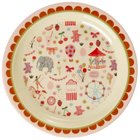 RICE lautanen 22 Cm Pink Fun Fair - Lastenlautaset Melamiini Punainen - KILPL-FUFAI
