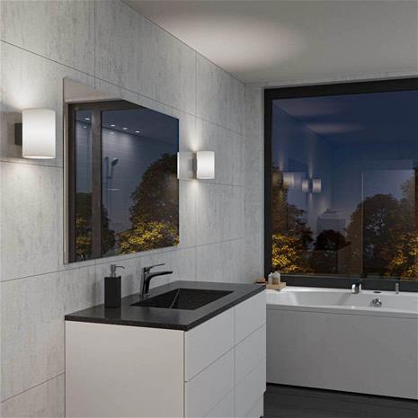 Herstal - Evoke Seinävalaisin IP44 Large Anthracite/Opaali