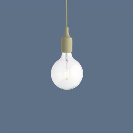 Muuto - E27 Riippuvalaisin Beige/Green Muuto
