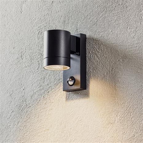 Nordlux Ulkoseinävalaisin Tin Maxi Sensor, musta