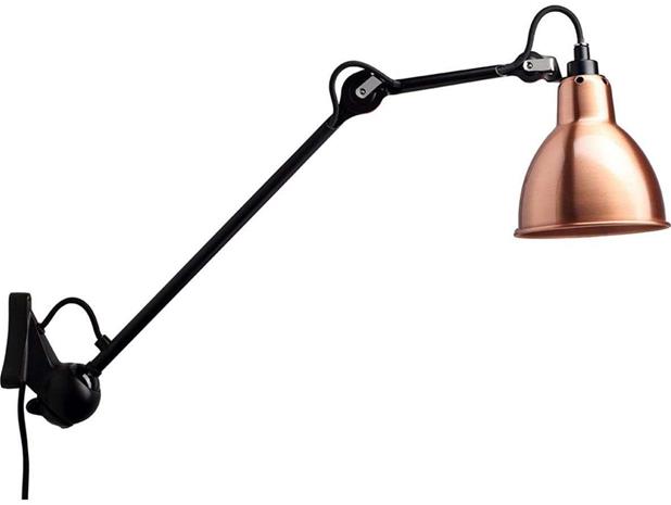 DCW - 222 Seinävalaisin Musta/Kupari Lampe Gras