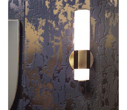 Facet Single kylpyh. LED-seinälamppu 3000K messink