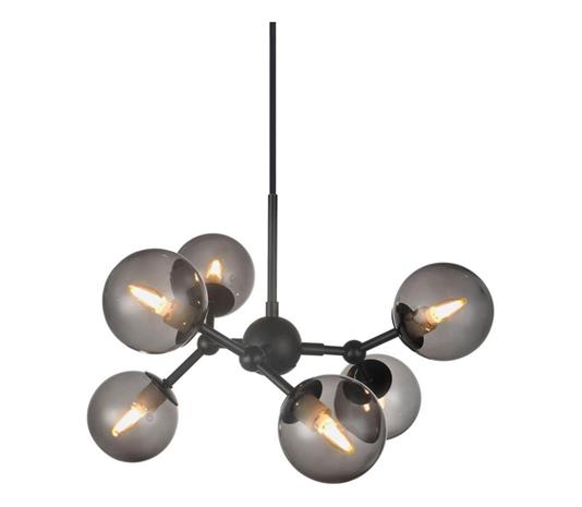 Halo Design - Atom 6 Riippuvalaisin Black/Smoke