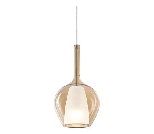 Ideal Lux riippuvalo Kalique 1, keltainen, Ø 18 cm