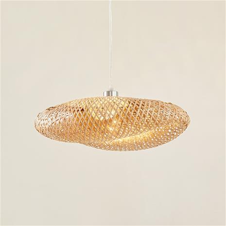 Lindby Riippuvalaisin Eleane, bambu, luonnonvalo, Ø 50 cm