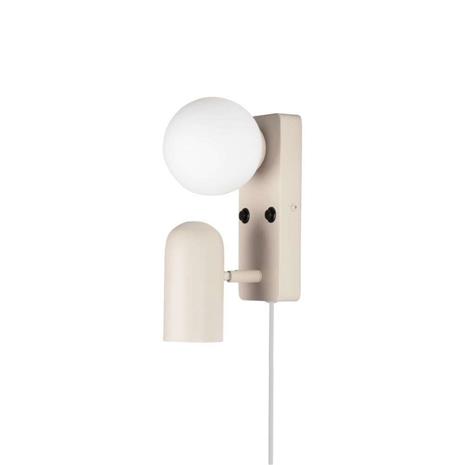 Globen Lighting - Doppio Seinävalaisin Beige
