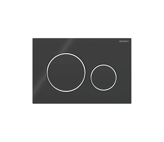 Geberit actuator plate sigma20 for dual flush black bright c