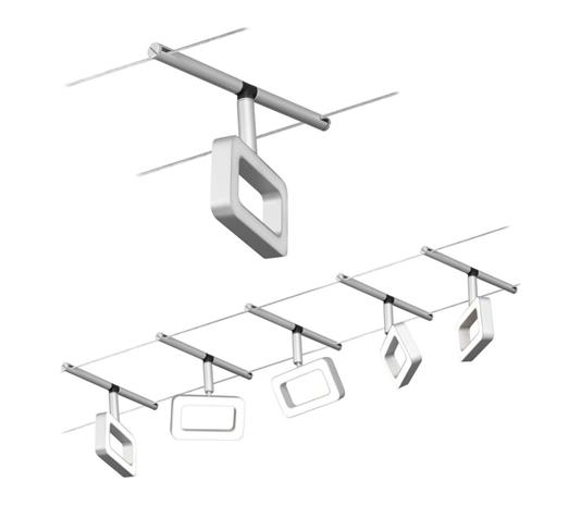 Paulmann Frame -LED-vaijerijärjestelmä 5x, kromi – kuva 3/3