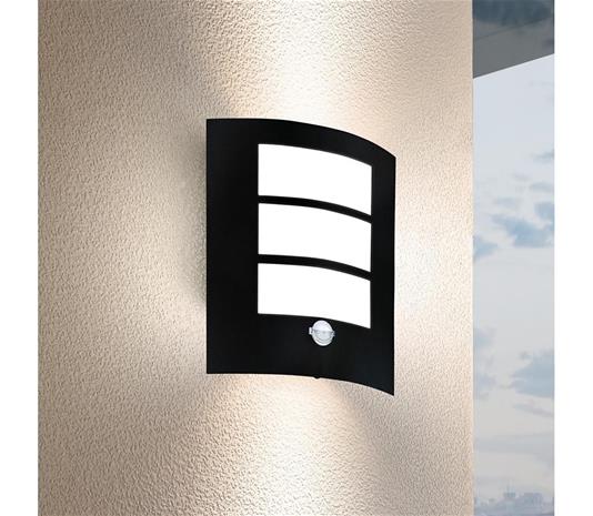 EGLO CITY UDENDØRS VÆG SENSOR E27 SORT