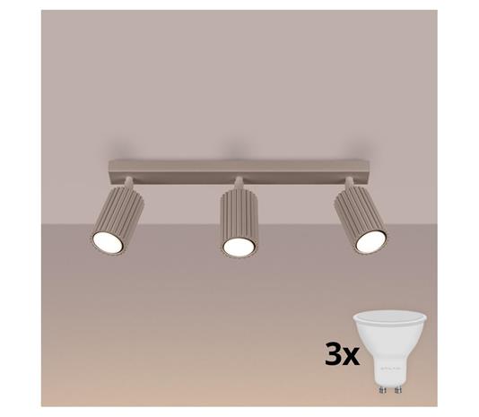 Brilagi - LED-kohdevalaisin CRESTO 3xGU10/10W/230V ruskeanharmaa – kuva 1/1