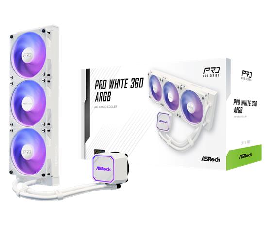 ASRock Pro White 360 ARGB - processor liquid cooling system - CPU Vesijäähdytys