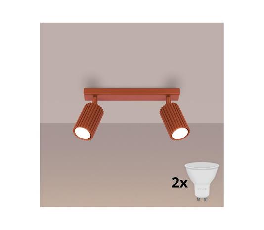 Brilagi - LED-kohdevalaisin CRESTO 2xGU10/10W/230V punainen – kuva 1/2