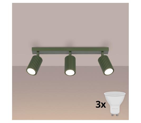 Brilagi - LED-kohdevalaisin CRESTO 3xGU10/10W/230V vihreä