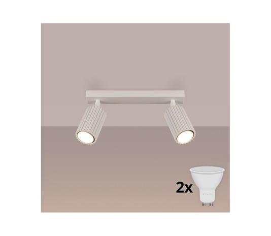 Brilagi - LED kohdevalaisin CRESTO 2xGU10/10W/230V kermanvärinen – kuva 1/1