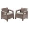 Kahden nojatuolin setti Corfu Duo, beige – kuva 1