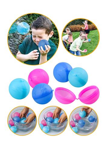 Happy Summer Water Bombs Re-usable Ø6.5cm 6-Pack