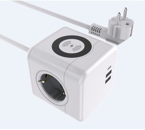 Pistorasia CUBE, sis 3 EU-pistorasiaa, 2 USB porttia, 1 type C