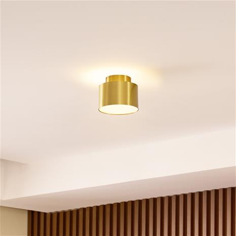 Lindby Nivoria -LED-kohdevalo, Ø11 cm, kulta
