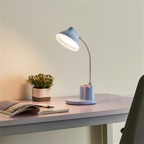 Lindby Zephyra -LED-pöytävalaisin, CCT, sininen