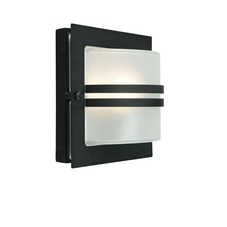 Norlys Bern 651 Seinävalaisin E27, 60W, IP54, opaali Musta