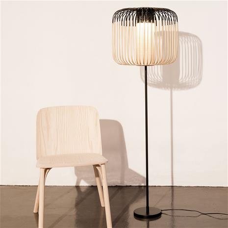 Forestier Bamboo Light -lattiavalo 1-lamp. musta