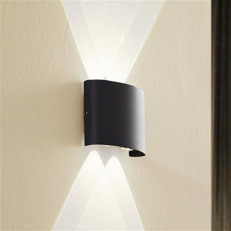 Lindby - Ithan 2 LED Ulkona Seinävalaisin Tumma Harmaa