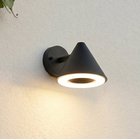 Soran LED-ulkoseinävalaisin, metalli, korkeus 12 cm, musta, IP44 – Lindby - Moderni - Yksilamppuinen