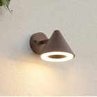 Soran LED-ulkoseinävalaisin, metalli, korkeus 12 cm, ruskea, IP44 – Lindby - Moderni - Yksilamppuinen