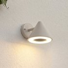 Soran LED-ulkoseinävalaisin, metalli, korkeus 12 cm, taupe, IP44 – Lindby - Moderni - Yksilamppuinen