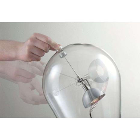 Lodes - Blow LED Pöytävalaisin 3-step Dim. Chrome/Clear Lodes