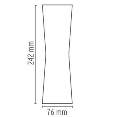 FLOS - Clessidra 40°+40° Ulko Seinävalaisin Harmaa