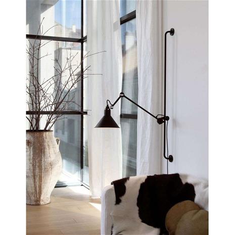 DCW - 214 Seinävalaisin Round Chrome/Black Lampe Gras – kuva 3/3