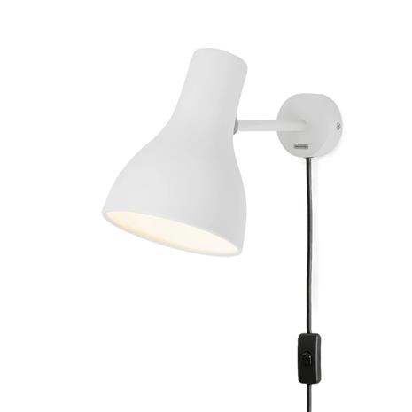 Anglepoise Type 75-seinälamppu, pistoke, valkoinen