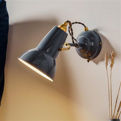 Anglepoise Original 1227 Brass -seinälamppu harmaa
