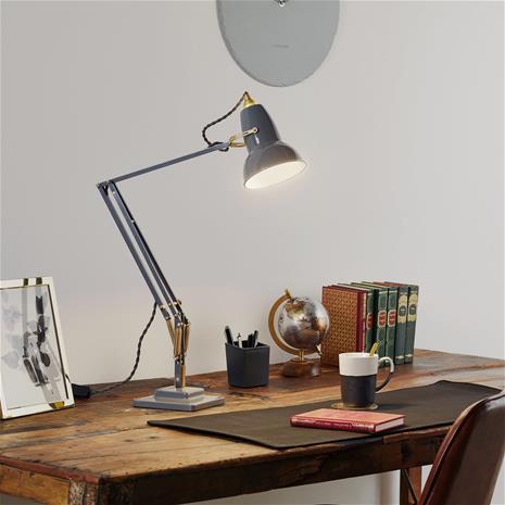 Anglepoise Original 1227 Brass -pöytävalo, harmaa