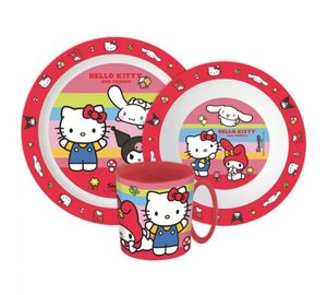 Hello Kitty And Friends lasten astiasetti, 3 osaa