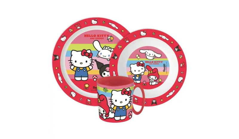 Hello Kitty And Friends lasten astiasetti, 3 osaa